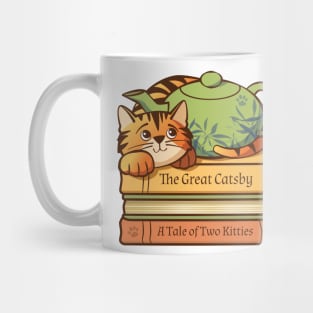 Cat Teapot Books Mug